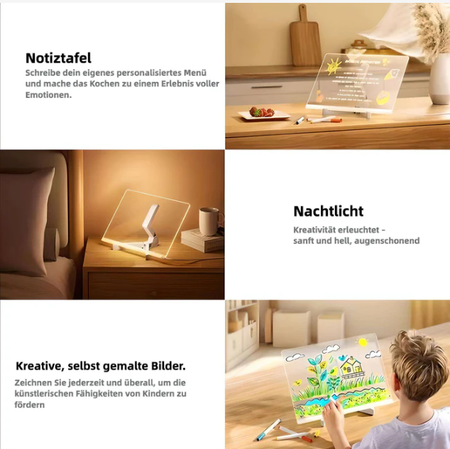 ShinySketch™ - LED-Zeichentafel (inklusive 7 Leuchtstifte)
